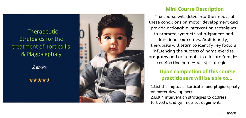 Dr Aditi the OT - Therapeutic Interventions to address Torticollis & Plagiocephaly Course Title Screen