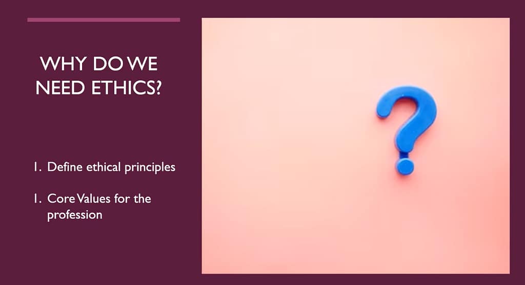 Dr Aditi the OT OT Code of Ethics Course Screenshot