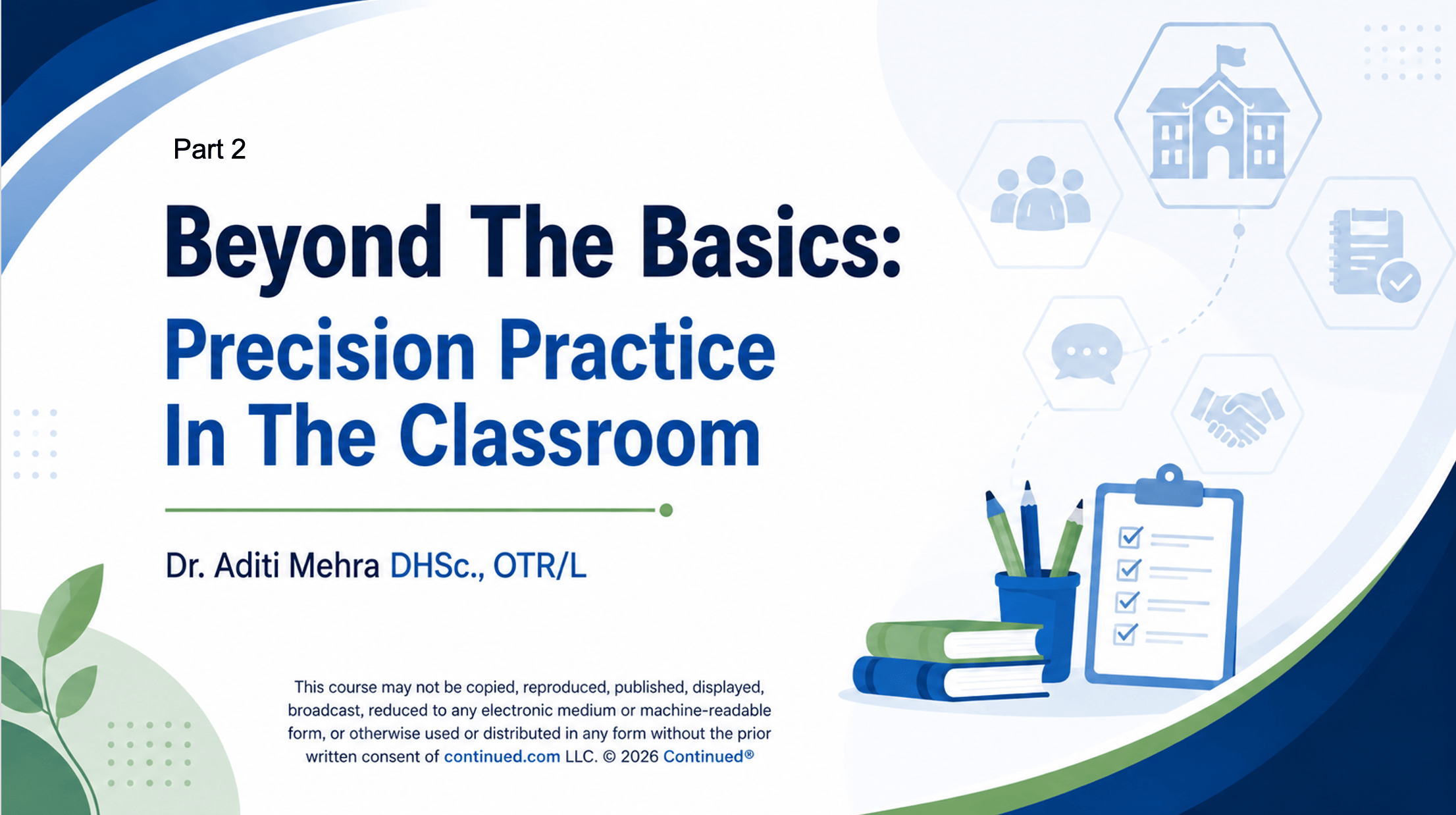 Dr Aditi the OT - School OT Foundations 101 Part 2 Title Screen