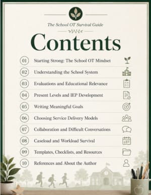 Dr Aditi the OT - The School OT Guide - Table of Contents