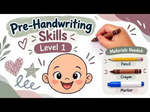 Prewriting Skills Level 1 scribbling activity video preview