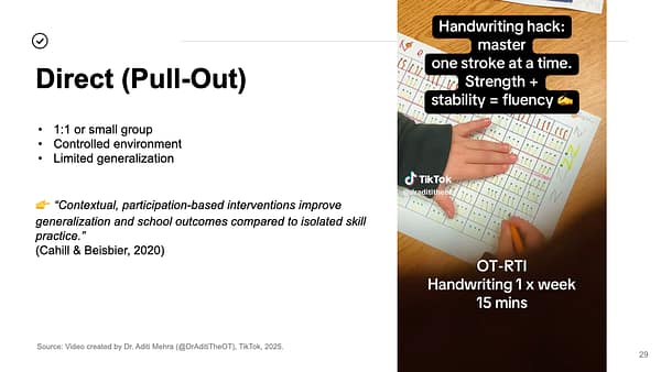 School OT foundations_Part 1 Preview 2 School OT foundations_Part 1 Preview 2 Direct Pull from Group