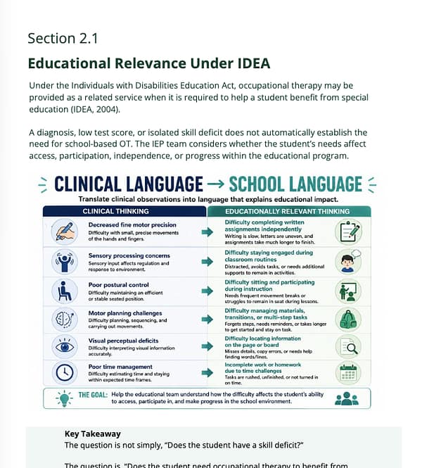 Dr Aditi the OT - School OT Survival Guide Preview 1 Dr Aditi the OT - School OT Clinical vs School Language