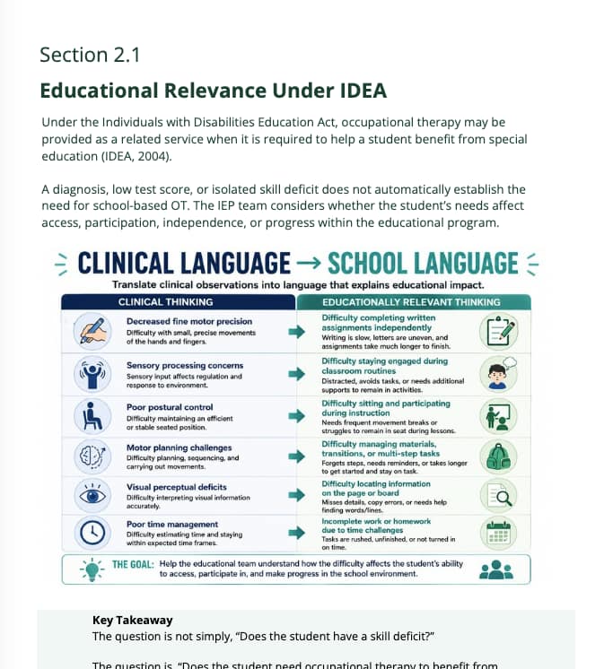 Dr Aditi the OT - School OT Clinical vs School Language